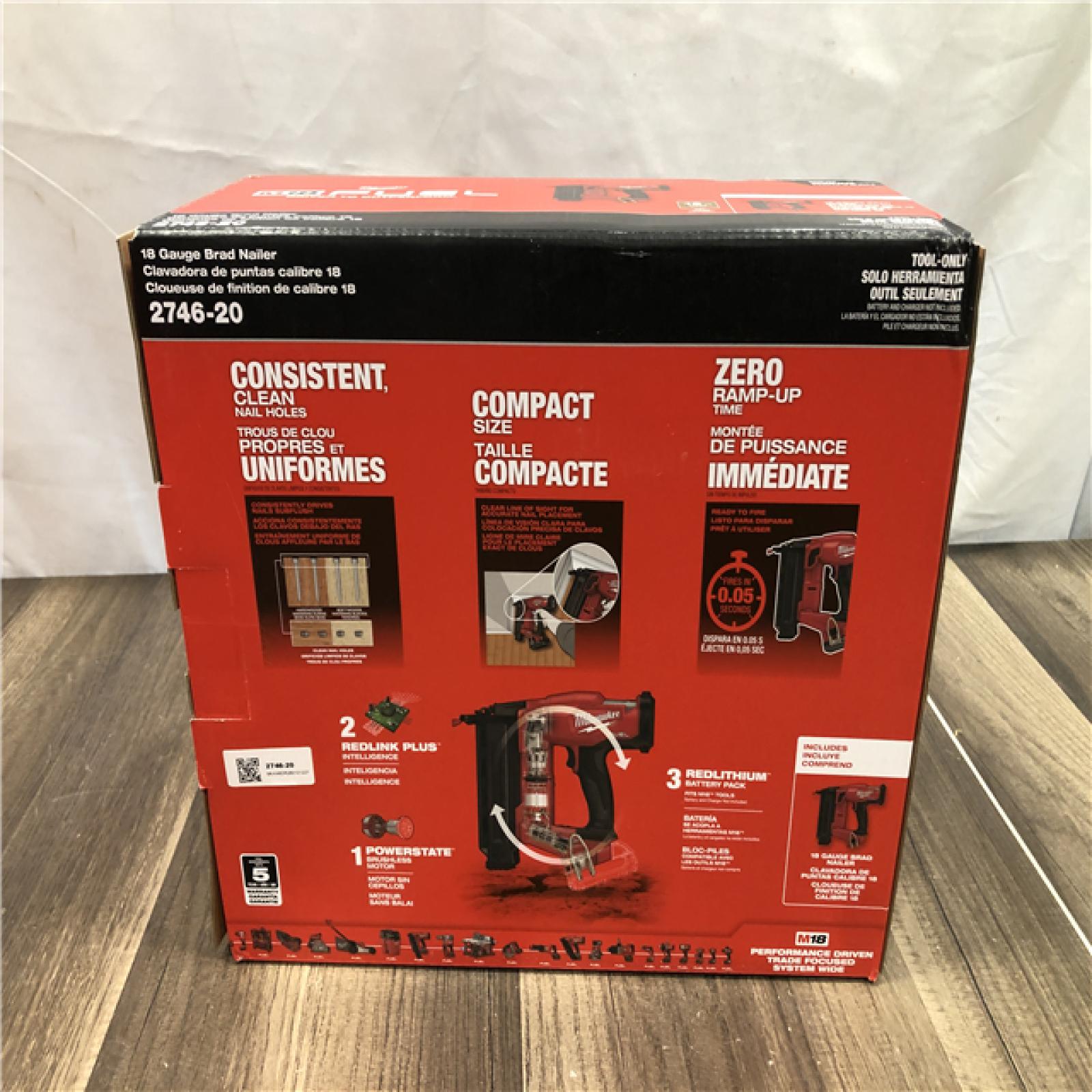 NEW- Milwaukee FUEL 18-Volt Lithium-Ion Brushless Cordless Gen II 18-Gauge Brad Nailer (Tool-Only)