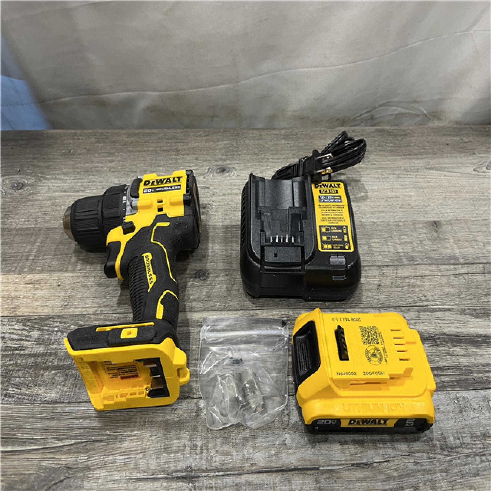 AS-IS DEWALT Atomic 20V Lithium-Ion Cordless Compact 1/2 in. Drill/Driver Kit