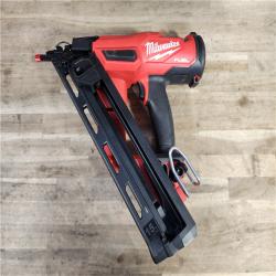 HOUSTON LOCATION - AS-IS (APPEARS LIKE NEW) Milwaukee 2839-20 M18 FUEL 15 Ga. 18 Volt Brushless Angled Finish Nailer (TOOL ONLY)