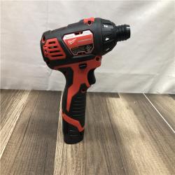 AS-IS  Milwaukee 12V Lithium-Ion Cordless 1/4 in. Hex Screwdriver Kit