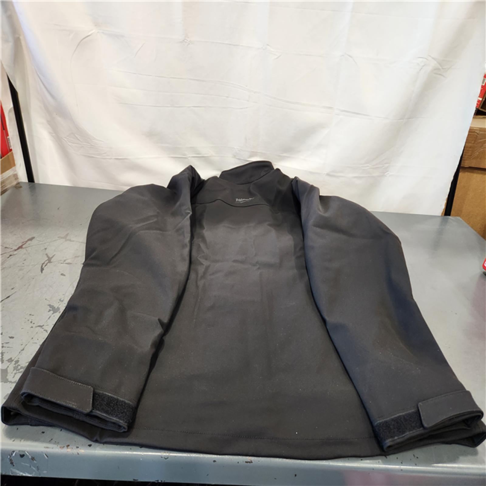 AS-IS- Milwaukee Men's 2X-Large 12-Volt Lithium-Ion Cordless Tough Shell Black Heated Jacket with