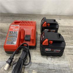 AS-IS Milwaukee 18-Volt Lithium-Ion XC Starter Kit with Two 5.0Ah Batteries and Charger