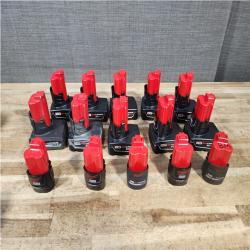 Houston Location Milwaukee Batteries QTY/15