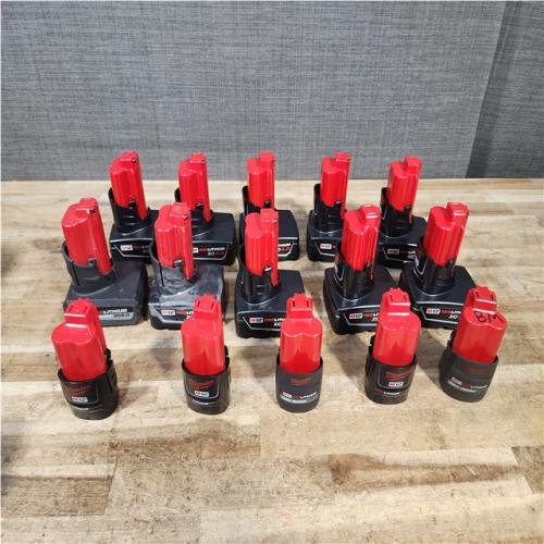 Houston Location Milwaukee Batteries QTY/15