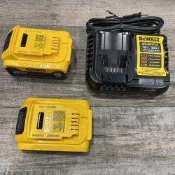 AS-IS DEWALT 20V MAX Lithium-Ion Battery Kit with 5.0Ah and 2.0Ah Battery and Charger