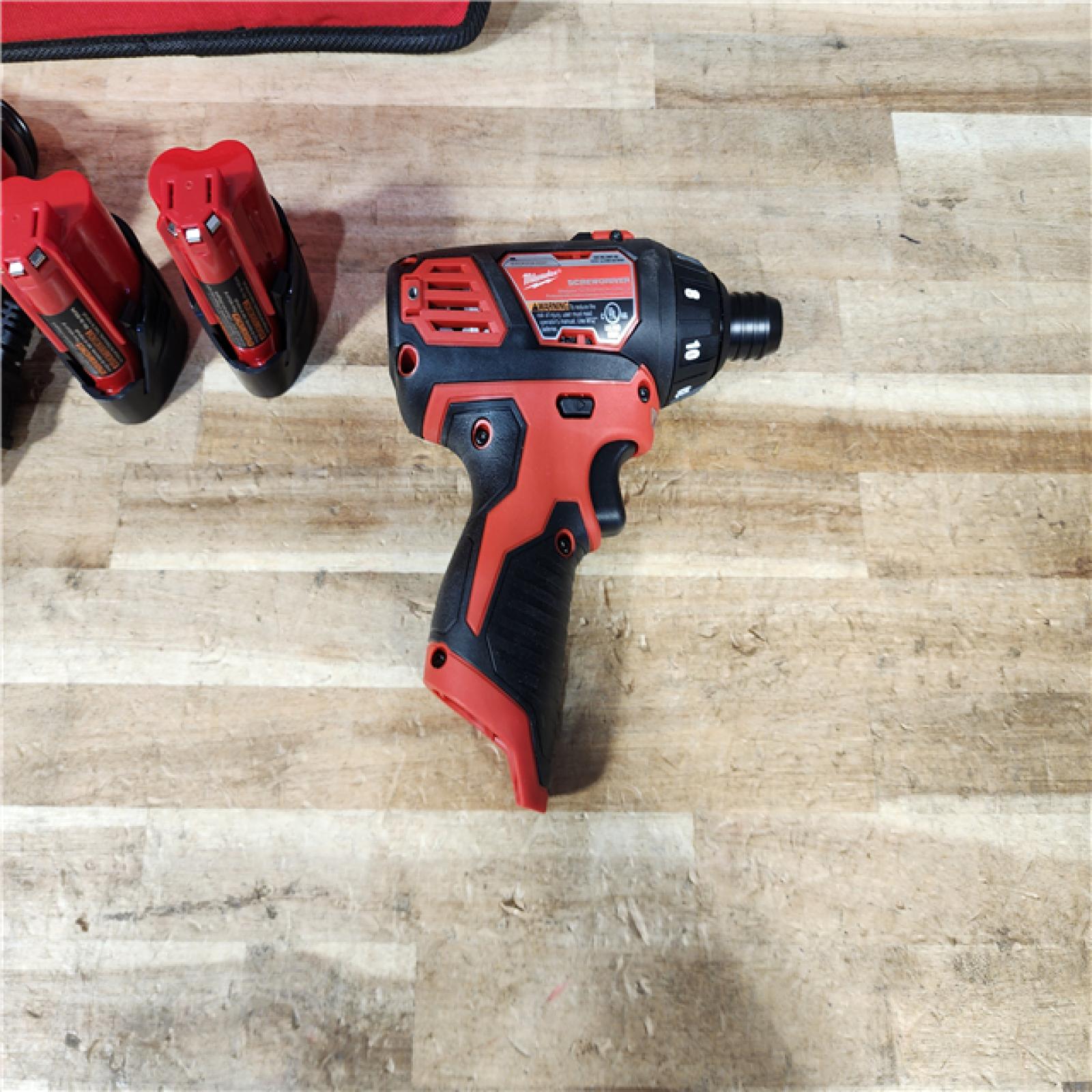 HOUSTON LOCATION - AS - IS Milwaukee 12V Lithium-Ion Cordless 1/4 in. Hex Screwdriver Kit