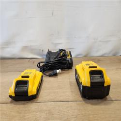 AS-IS- DEWALT 20V MAX Lithium-Ion Battery Kit with 5.0Ah and 2.0Ah Battery and Charger