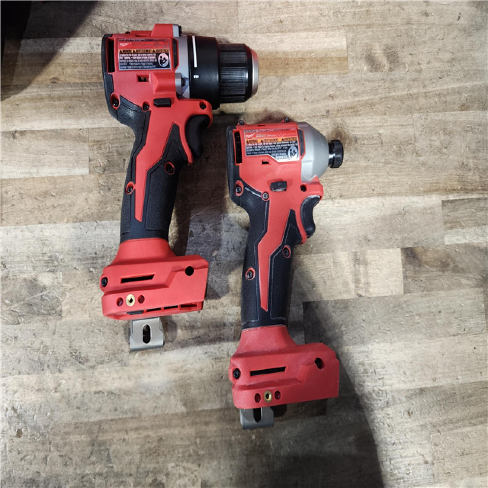 HOUSTON LOCATION - AS-IS Milwaukee M18 18V Lithium-Ion Brushless Cordless Compact Drill/Impact Combo Kit (2-Tool) W/(2) 2.0 Ah Batteries  Charger & Bag