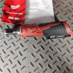 Houston Location - AS-IS Milwaukee M12 1/4  Ratchet (Bare Tool) Wrenches - Appears IN GOOD Condition