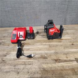 HOUSTON LOCATION - AS-IS Milwaukee-3632-21 M12 Green Beam Laser 360° 3-Plane Kit