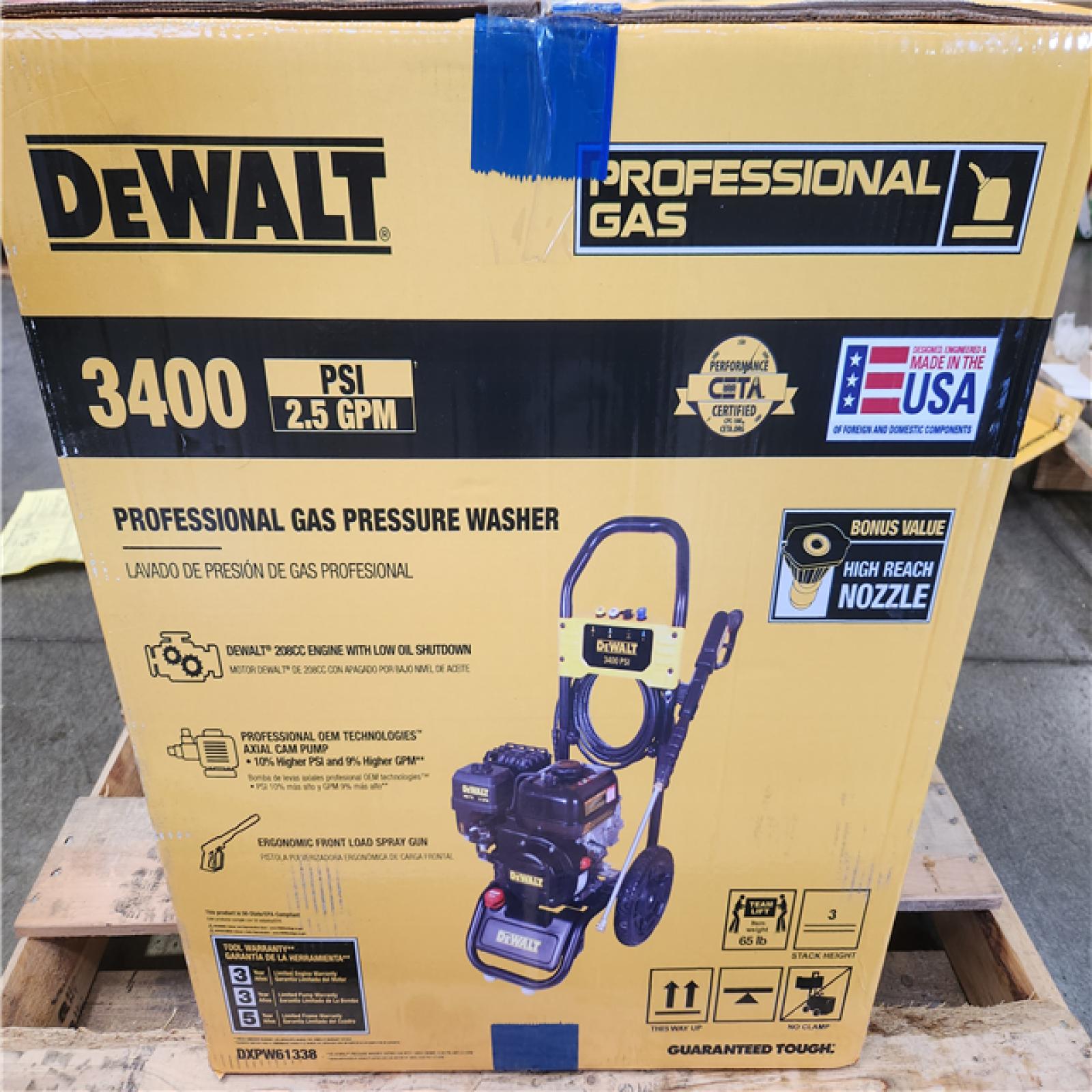 Phoenix NEW DEWALT 3400 PSI 2.5 GPM Gas Pressure Washer with Maintenance-Free Pump  Heavy-Duty Commercial Cold Water Power Washer