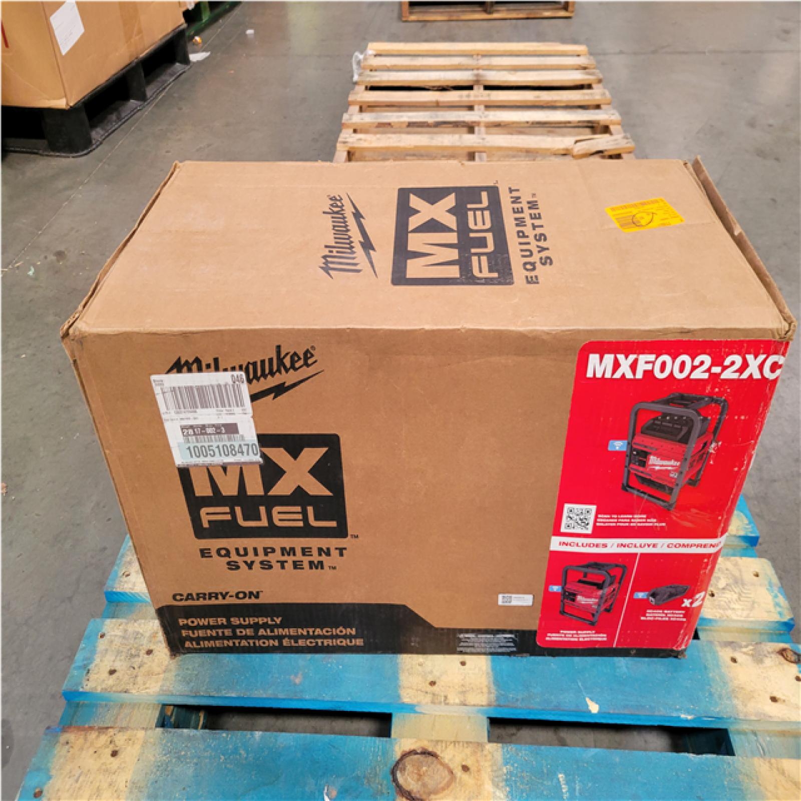 CALIFORNIA AS-IS MILWAUKEE MX FUEL POWER SUPPLY WITH BATTERY