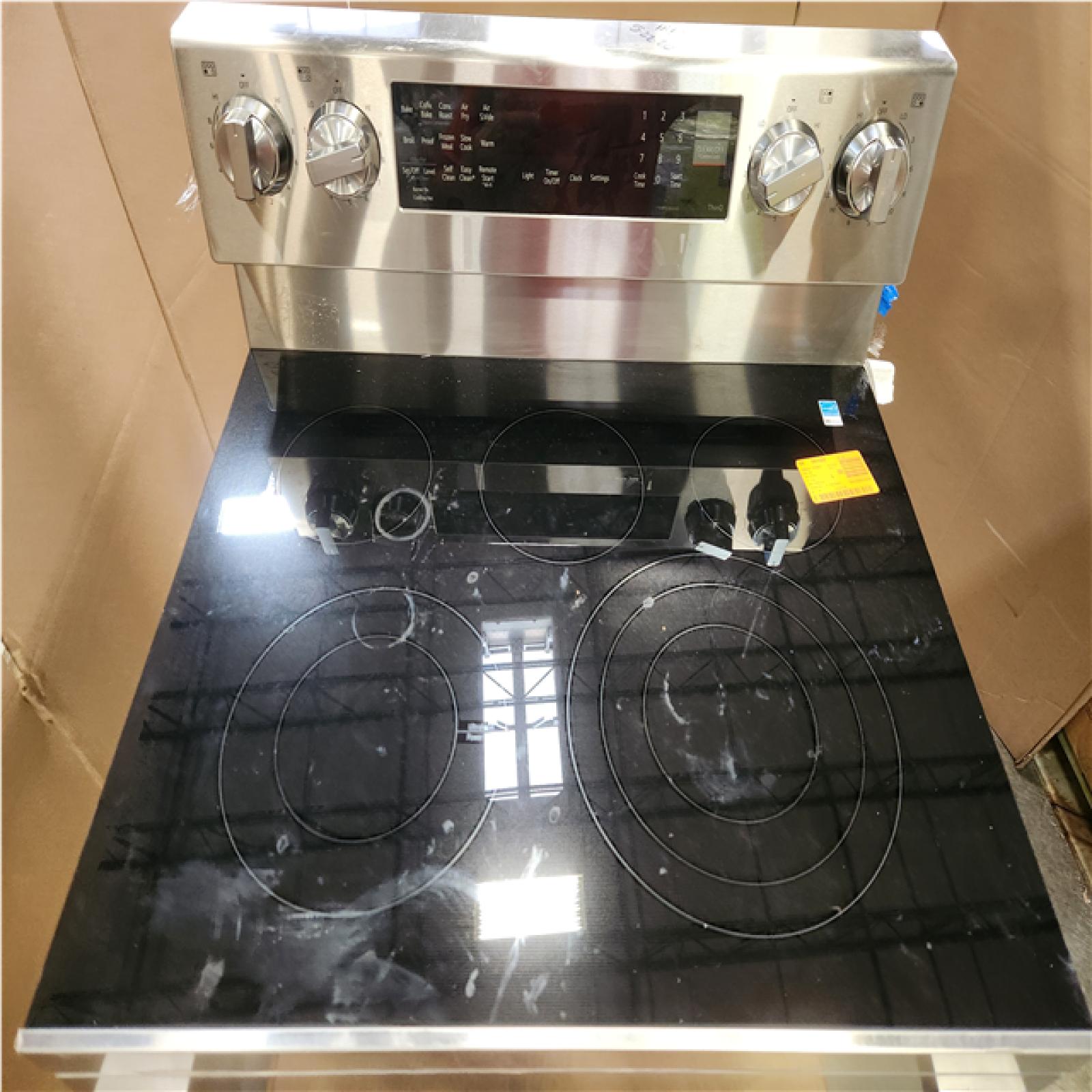 Phoenix AS-IS LG 30 in., 6.3 cu. ft. Smart Wi-Fi True Convection Insta View 5-Burner Electric Oven w/ Air Fry Printproof Stainless Steel