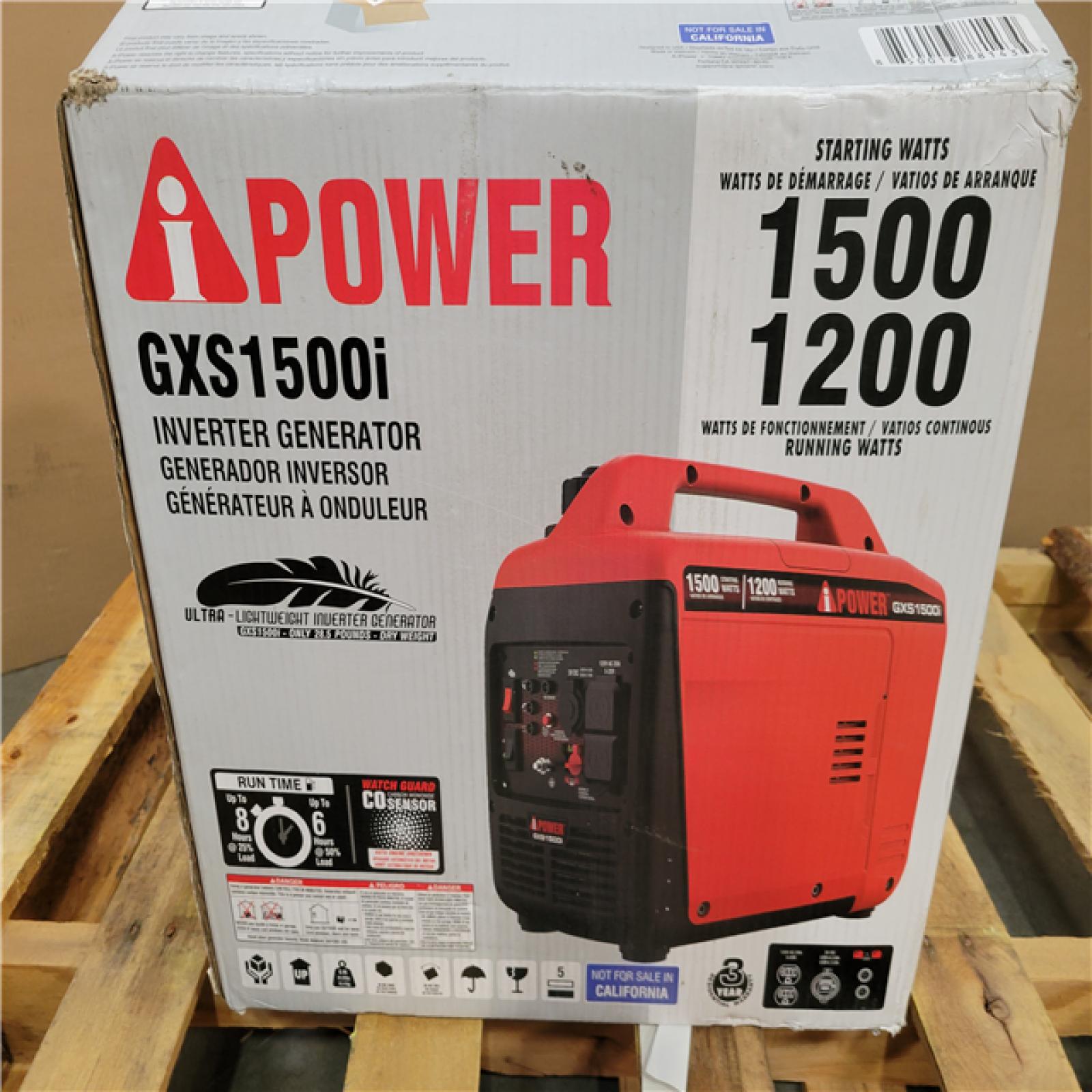 CALIFORNIA AS-IS A-I POWER PORTABLE GENERATOR