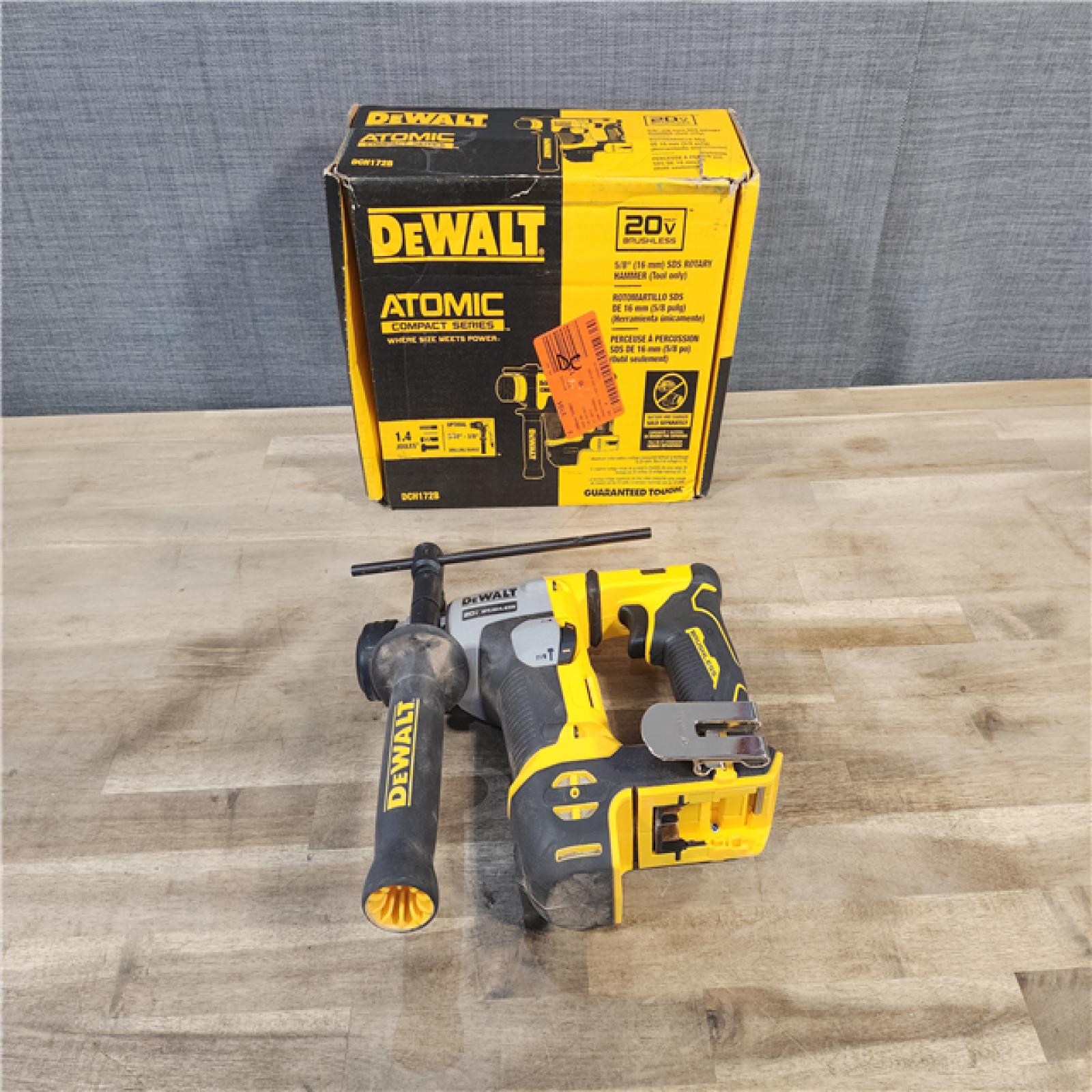 HOUSTON LOCATION - AS-IS Dewalt DCH172B MAX Atomic 20V 5/8 Inch Brushless Cordless SDS Plus Rotary Hammer (Tool Only)