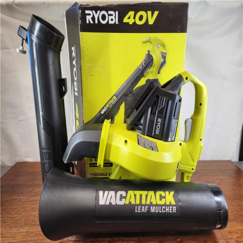 AS-IS RYOBI 40V Vac Attack Cordless Battery Powered Leaf Vacuum/Mulcher (Tool Only)