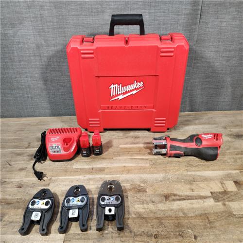 HOUSTON LOCATION - AS-IS M12 12-Volt Lithium-Ion Force Logic Cordless Press Tool Kit (3 Jaws Included) with Two 1.5 Ah Battery and Hard Case