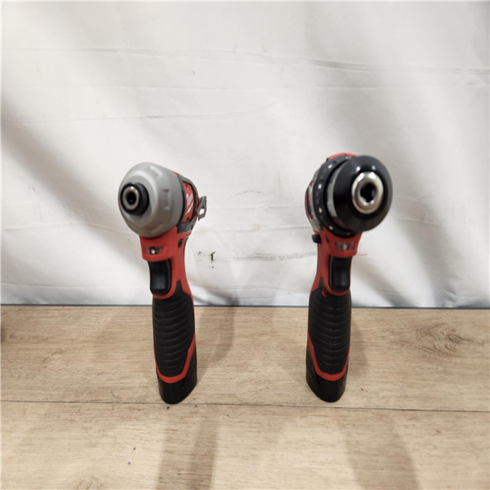 AS-IS- M12 12-Volt Lithium-Ion Brushless Cordless Subcompact Drill and Impact Driver Combo Kit W/2 Batteries and Bag (2-Tool)