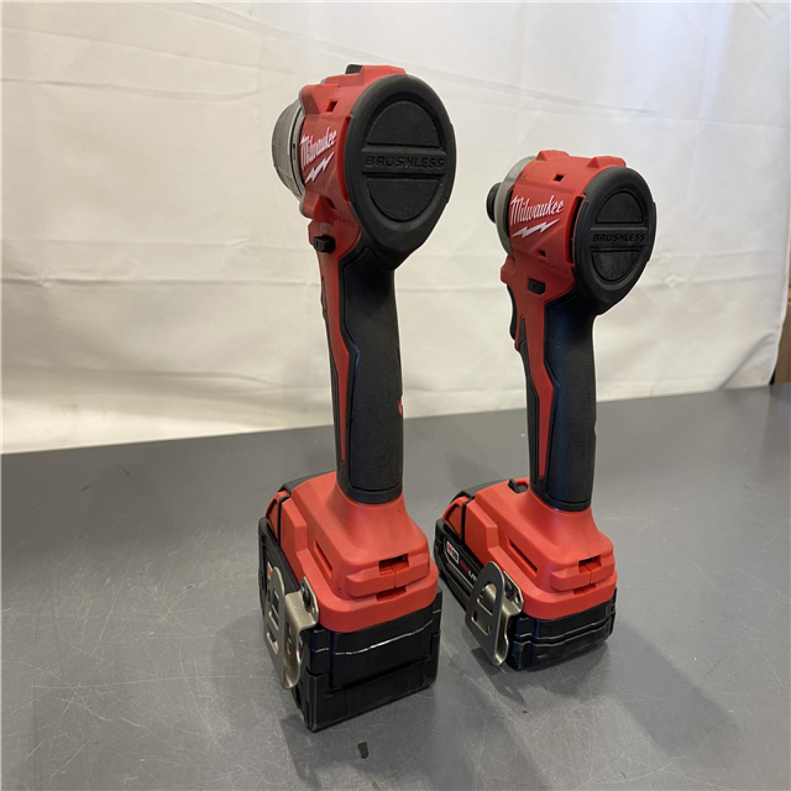 AS-IS - Milwaukee M18 18-Volt Lithium-Ion Brushless Cordless Compact Hammer Drill/Impact Combo Kit