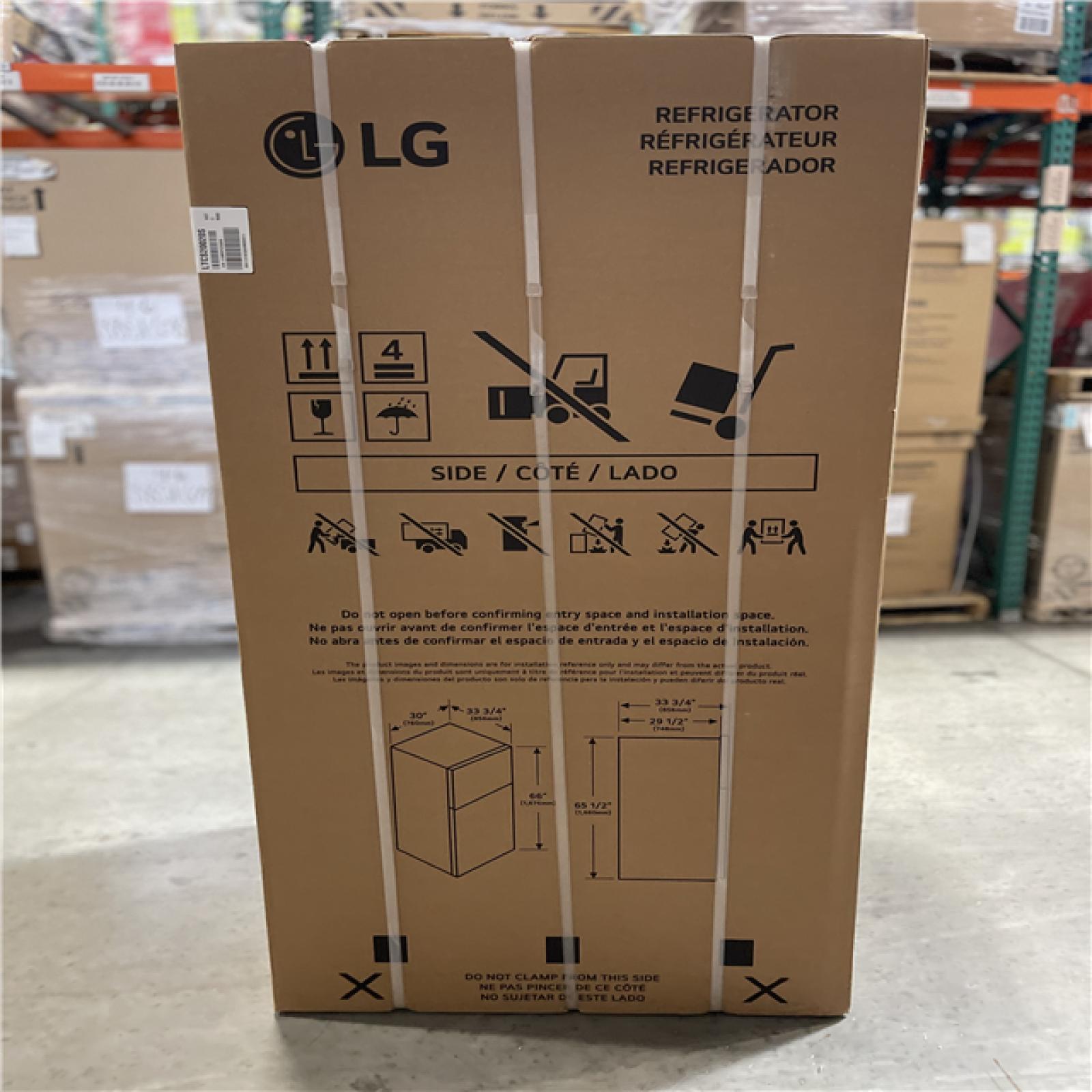 DALLAS LOCATION - LG 30 in. W 20 cu. ft. Top Freezer Refrigerator w/ Multi-Air Flow and Reversible Door in Stainless Steel ENERGY STAR