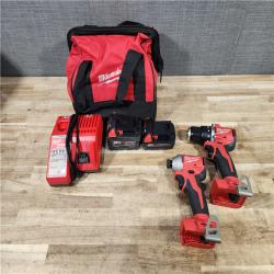 HOUSTON LOCATION - AS - IS Milwaukee 18-Volt Lithium-Ion Brushless Cordless Compact Hammer Drill/Impact Combo Kit