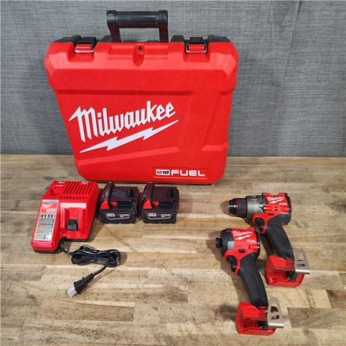 HOUSTON LOCATION - AS-IS Milwaukee FUEL 18V Lithium-Ion Brushless Cordless Hammer Drill and Impact Driver Combo Kit