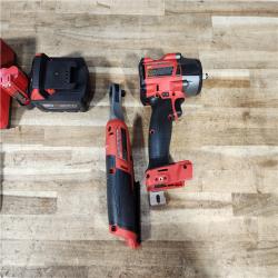 HOUSTON LOCATION - AS - IS Milwaukee 2 Tool Combo Kit W/ (2) Battery & Charger