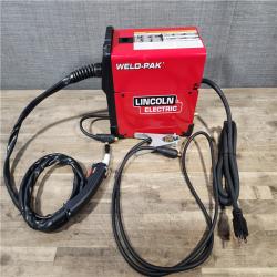 HOUSTON LOCATION - AS-IS (APPEARS LIKE NEW) Lincoln Electric WELD-PAK 90i MIG and Flux-Cored Wire Feeder Welder with Gas Regulator