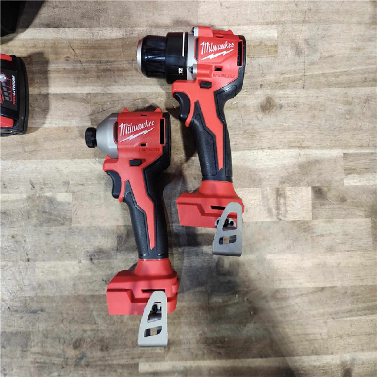 HOUSTON LOCATION - AS-IS Milwaukee M18 Compact Brushless 2-Tool Combo Kit
