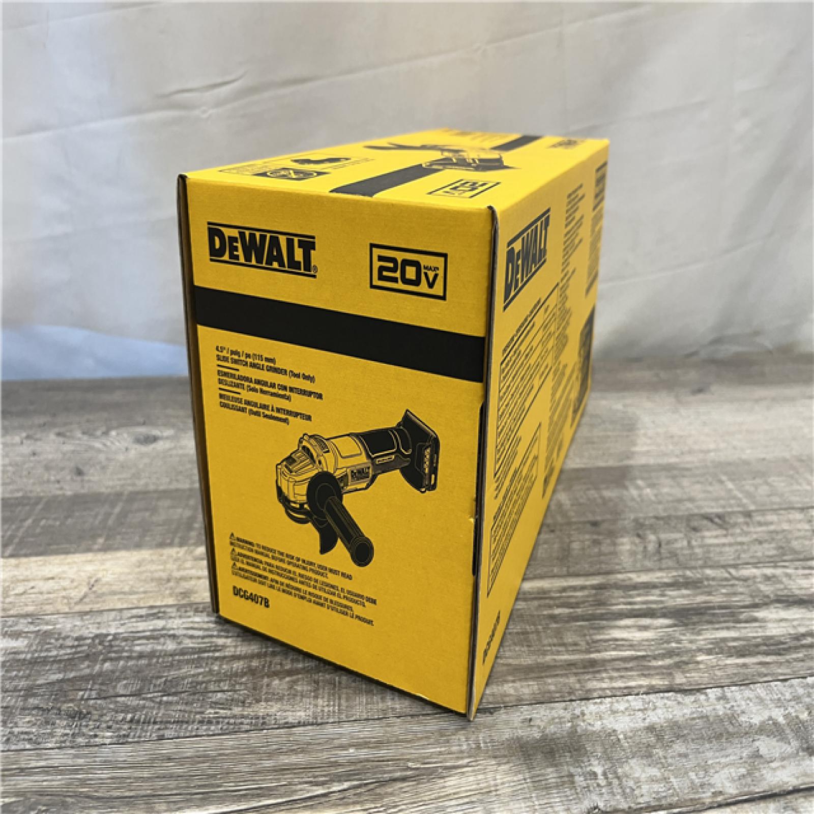 NEW - DEWALT 20-Volt MAX Cordless Brushless 4-1/2 in. Angle Grinder with Slide Switch (Tool Only)