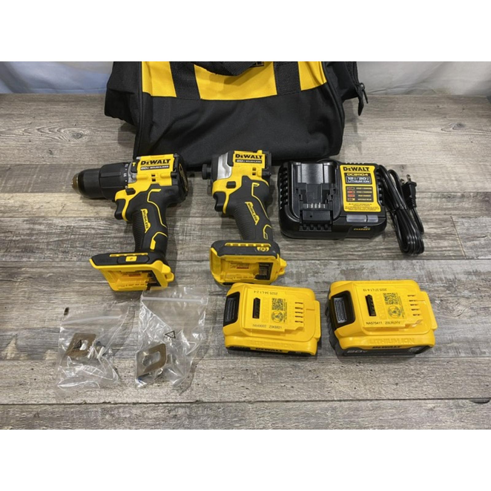 AS-IS DEWALT ATOMIC 20V MAX Lithium-Ion Cordless 2-Tool Combo Kit