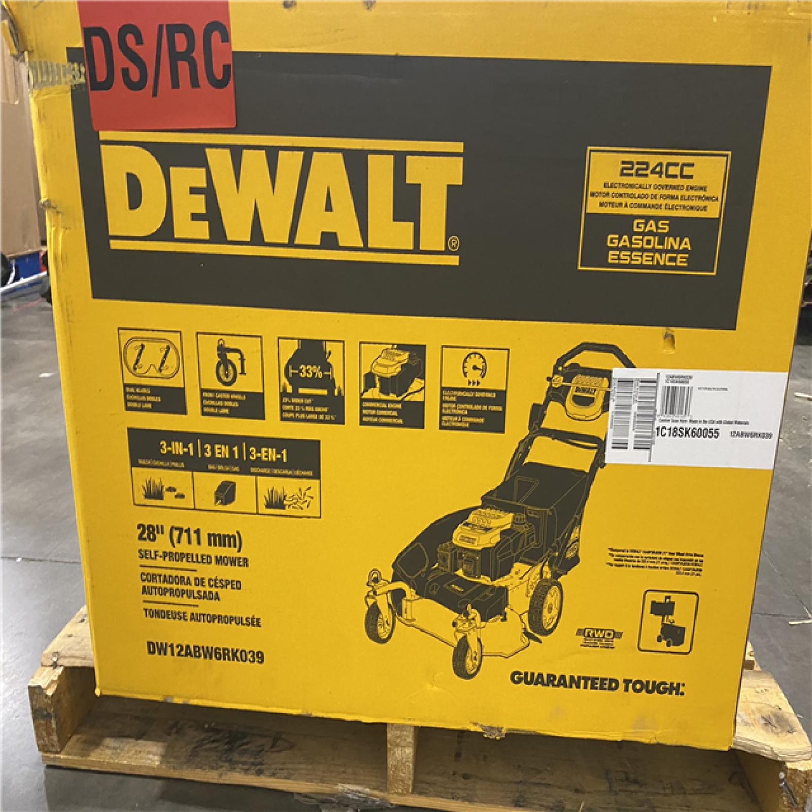 Dallas Location - As-Is Shop DEWALT 28 in. 224cc Gas Lawn Mower