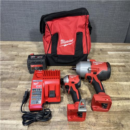 Houston Location AS-IS Milwaukee Impact Wrench and Impact Driver and Battery with Charger