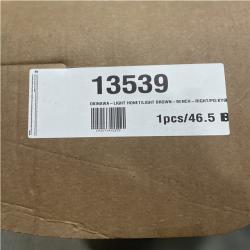 DALLAS LOCATION- AS-IS Light Honet/ Light Brown Bench