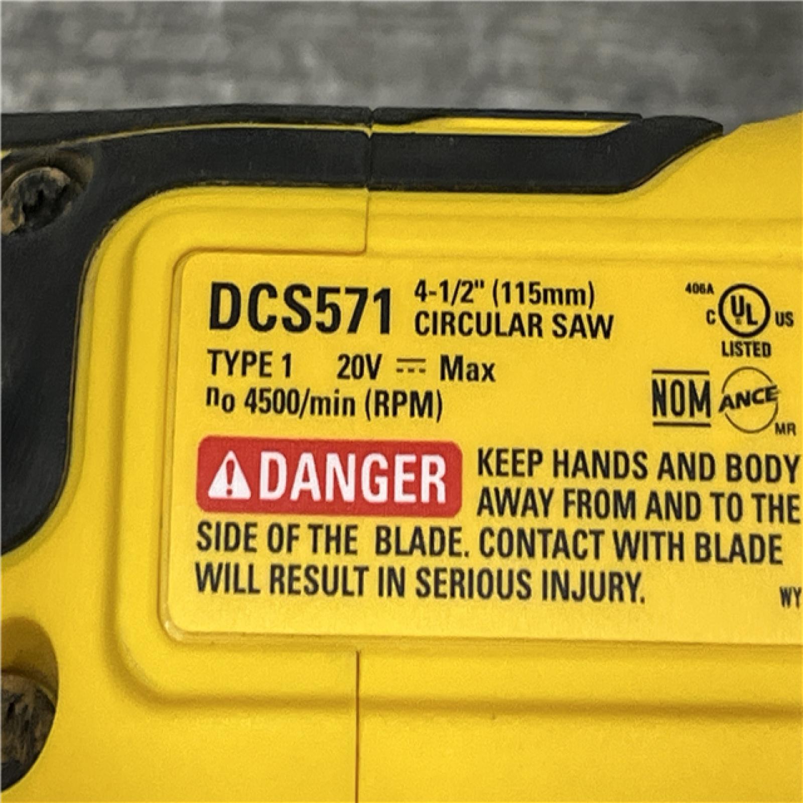 AS-IS DEWALT ATOMIC 20V MAX Cordless Brushless 4-1/2 in. Circular Saw (Tool Only)