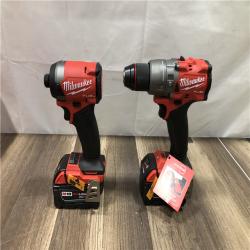 AS-IS Milwaukee FUEL 18V Lithium-Ion Brushless Cordless Hammer Drill and Impact Driver Combo Kit