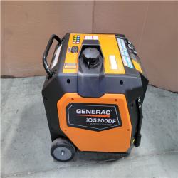 CALIFORNIA AS-IS GENERAC 5200 Peak Watts/3900 Running Watts Gas and Liquid Propane Dual Fuel Inverter Generator w/ Push Button Start