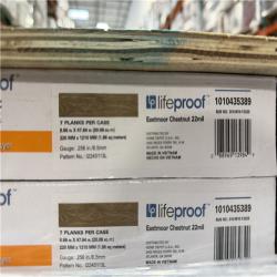 DALLAS LOCATION - Lifeproof Eastmoor Chestnut 22 MIL x 8.7 in. W x 48 in. L Click Lock Waterproof Luxury Vinyl Plank Flooring (20.1 sq. ft./case) PALLET-(56 UNITS)