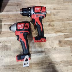 HOUSTON LOCATION - AS-IS Milwaukee 18V Lithium-Ion Cordless Drill Driver/Impact Driver Combo Kit