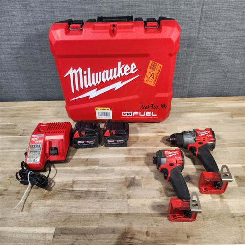 HOUSTON LOCATION - AS-IS MILWAUKEE M18 FUEL 18V Lithium-Ion Brushless Cordless Hammer Drill and Impact Driver Combo Kit (2-Tool) with 2 Batteries
