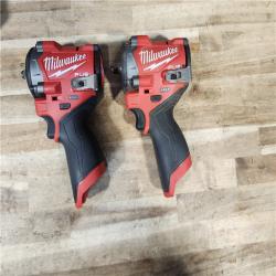 HOUSTON LOCATION - AS-IS MILWAUKEE 2 TOOL COMBO KIT W/ (2) BATTERY & CHARGER