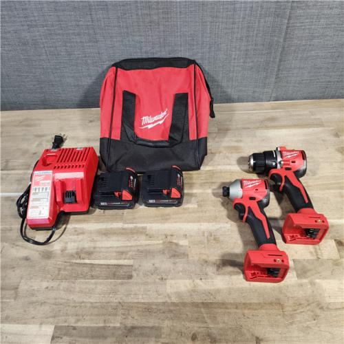 HOUSTON LOCATION - AS-IS Milwaukee M18 Compact Brushless 2-Tool Combo Kit