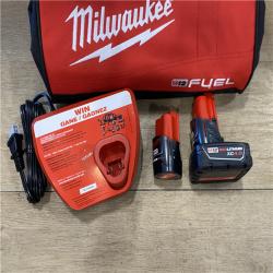 AS-IS Milwaukee FUEL 12-Volt Lithium-Ion Brushless Cordless Hammer Drill and Impact Driver Combo Kit