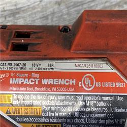 AS-IS Milwaukee FUEL 18V Lithium-Ion Brushless Cordless 1/2 in. Impact Wrench with Friction Ring (Tool-Only)