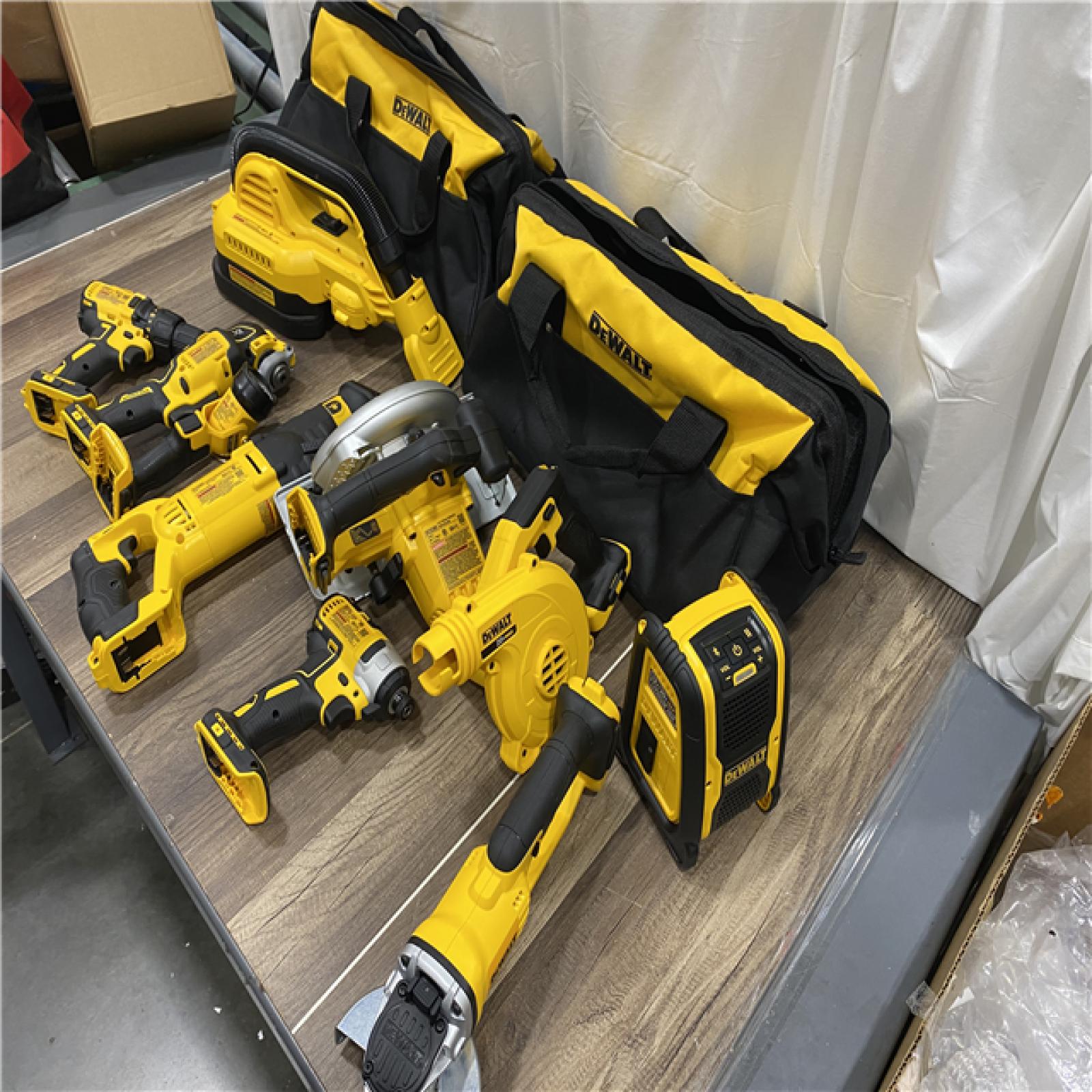 AS-IS  DEWALT 20-Volt Max Lithium-Ion 10-Tool Cordless Combo Kit with Two 2.0 Ah Batteries, Charger and 2 Bags