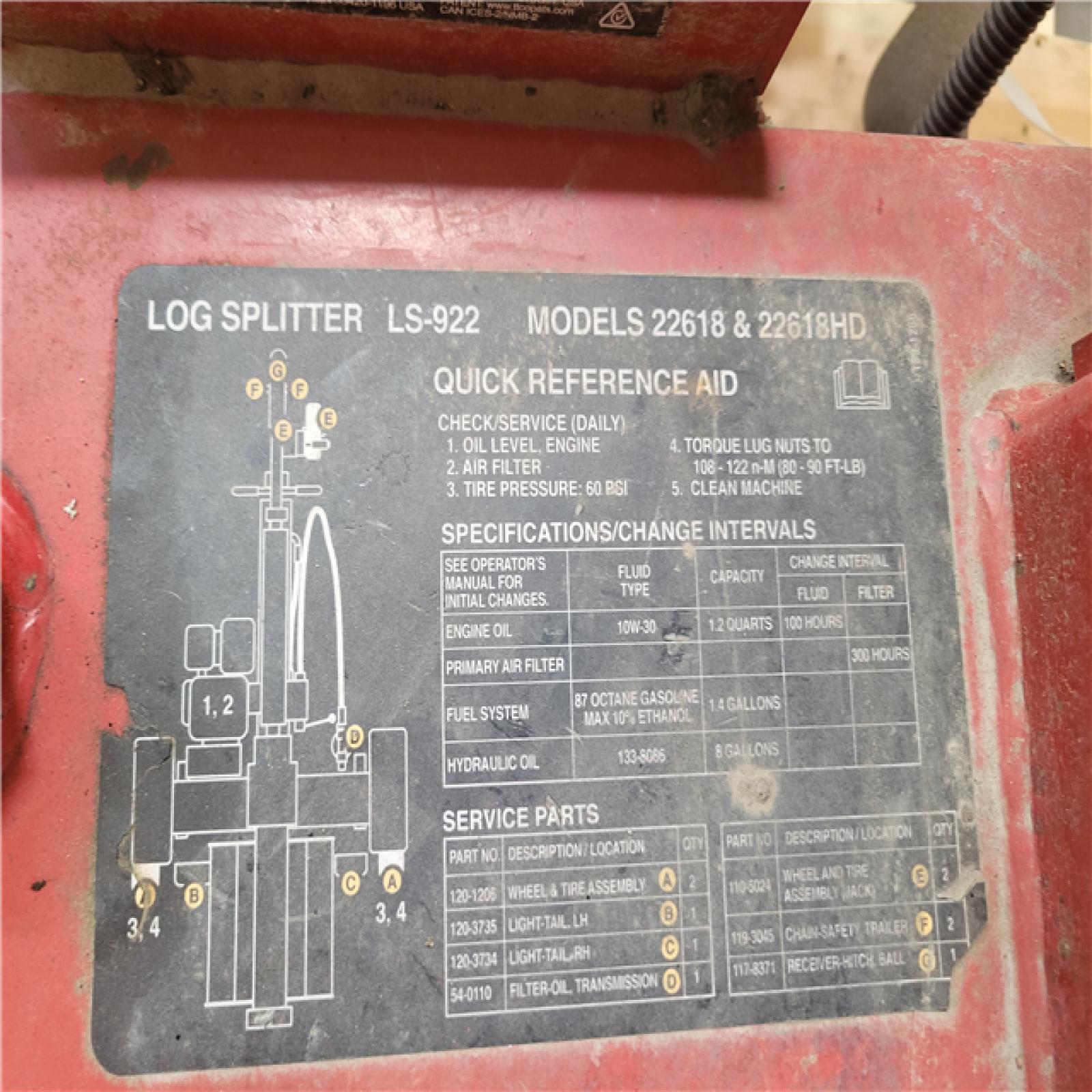 California AS-IS OUTDOOR POWER EQUIPMENT
