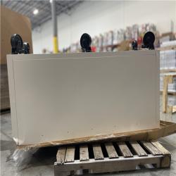 DALLAS LOCATION- AS IS! Husky Tool Storage 72 in. W x 24 in. D 18-Drawer Heavy Duty Adjustable Height Mobile Workbench Cabinet in Matte White