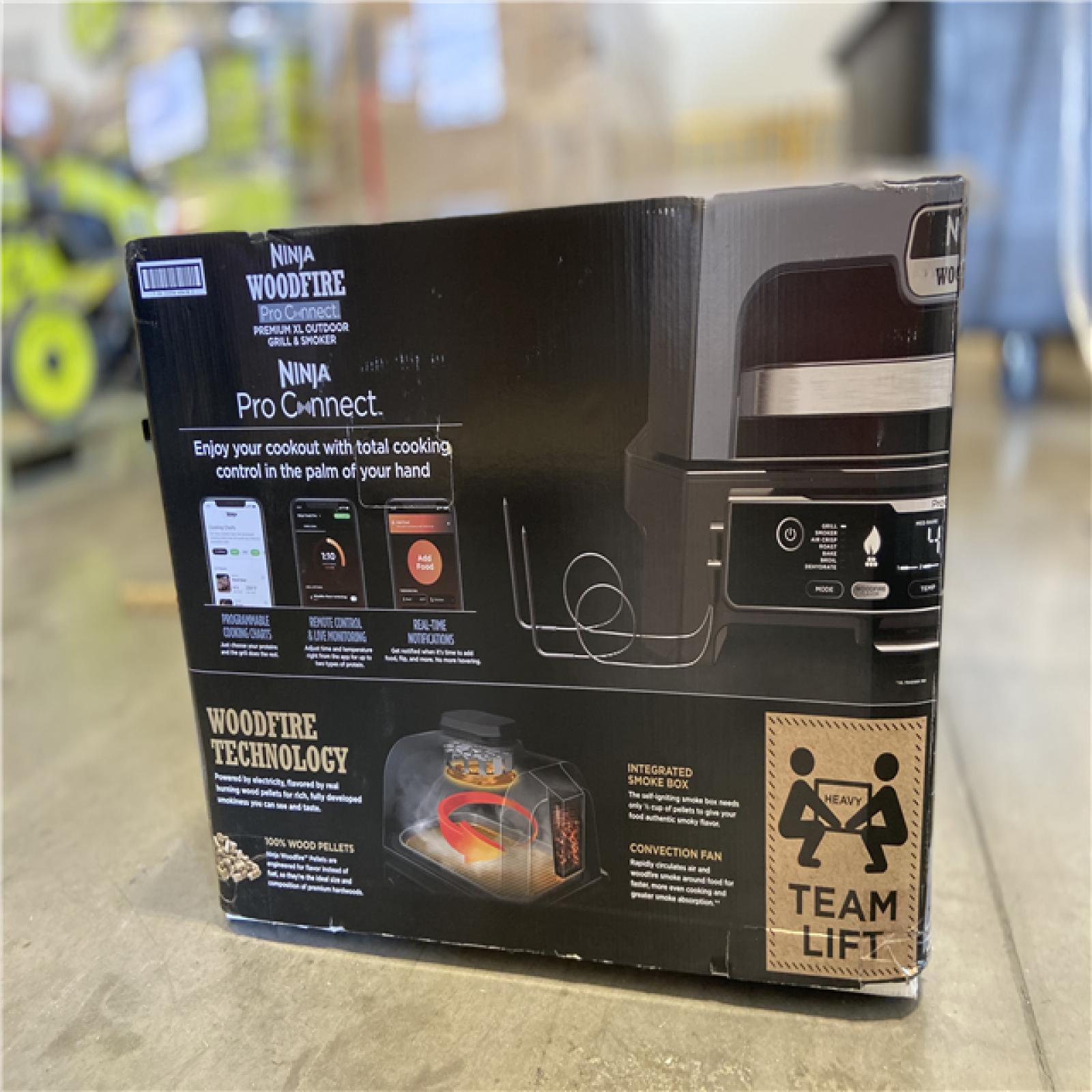 DALLAS LOCATION - Ninja OG951 Woodfire Pro Connect Premium XL Outdoor Grill & Smoker