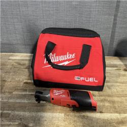 Houston Location AS-IS Milwaukee FUEL 12-Volt Lithium-Ion Brushless Cordless High Speed 3/8 in. Ratchet (Tool-Only)
