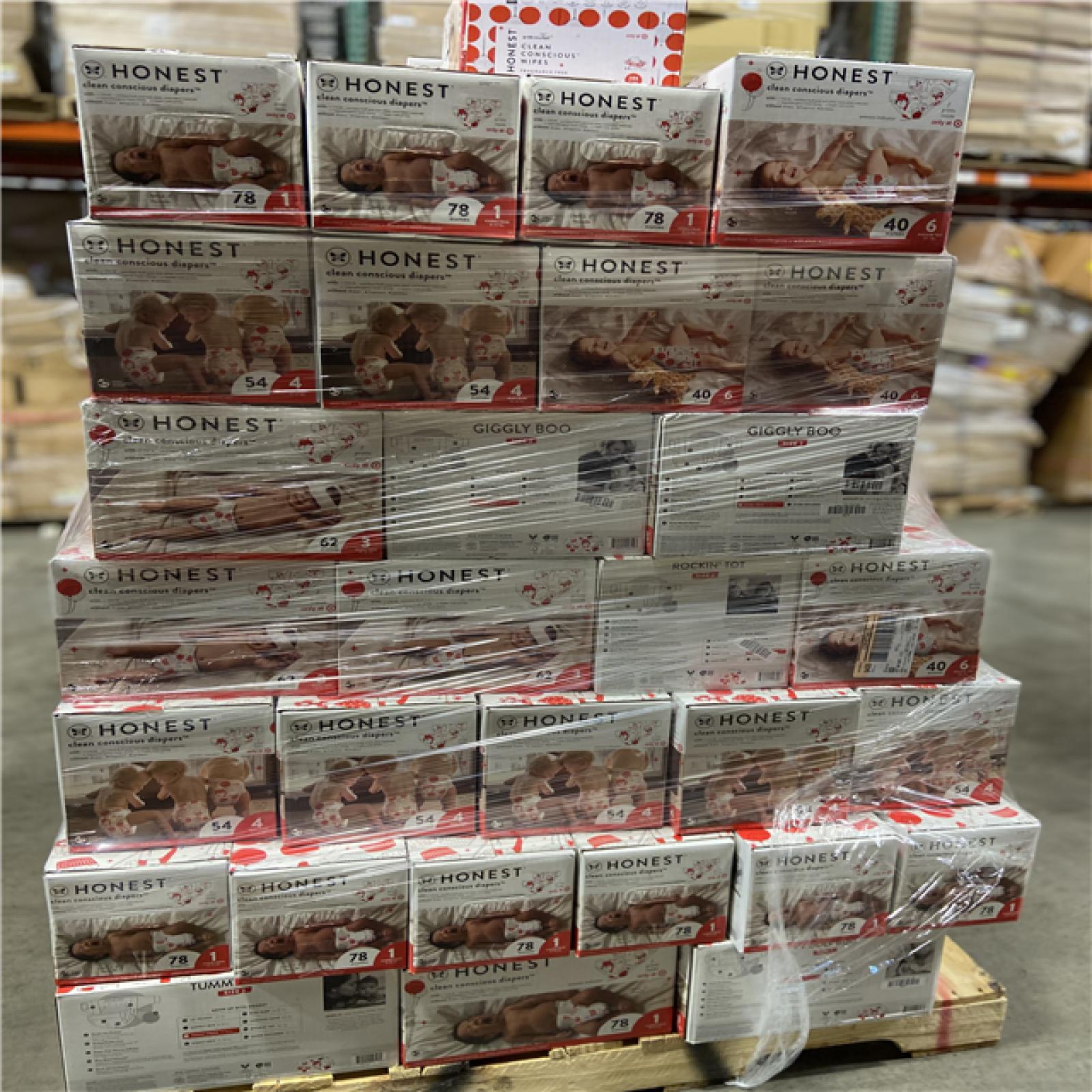 DALLAS LOCATION - BULLSEYE MIXED HONEST DIAPERS PALLET